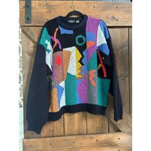 Vintage 80s Expressions men’s XL geometric sweater